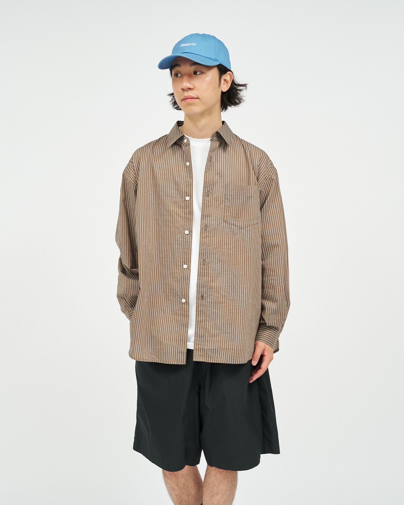 フレッシュサービス 26SS CHRAFTeX® L/S STRIPE SHIRT(FSC262-50007)BROWN STRIPE☆5月30日(土)発売！