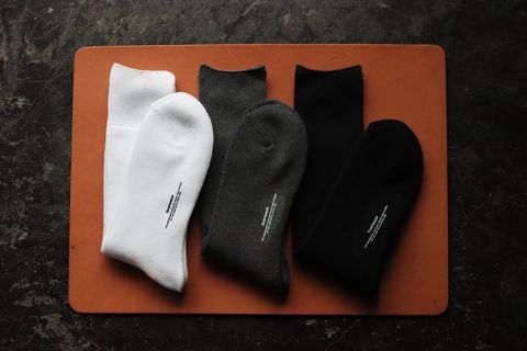 グラフペーパー 3パックソックス Graphpaper 3-Pack Socks (MONOTONE)