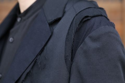 Yohji Yamamoto pour Homme 2020AW 新作 M-3BS 重ねST止レイヤードジャケット(HR-J10-802)style.2020.11.23.