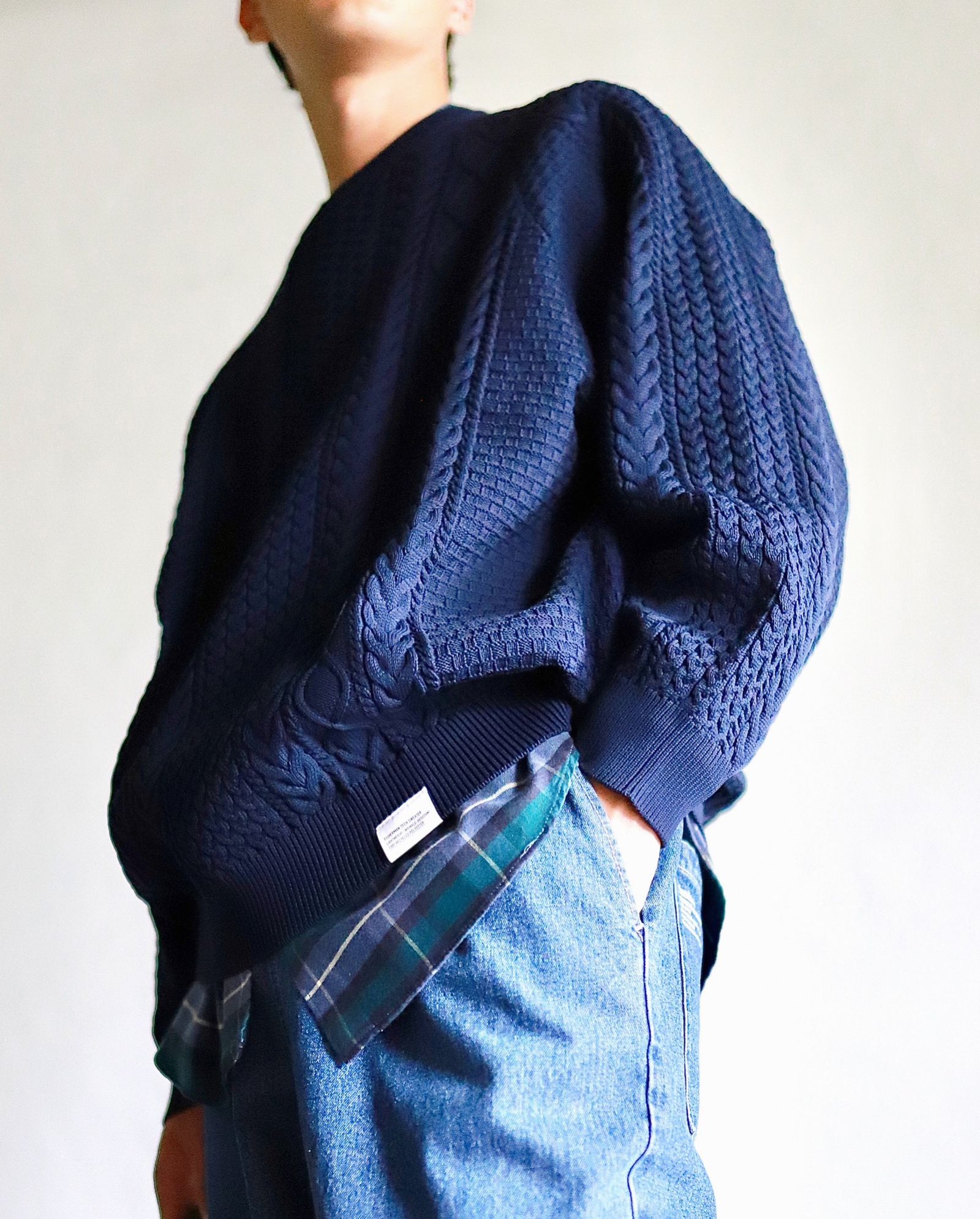 FreshService新作FISHERMAN TECH SWEATER"NAVY"スタイル