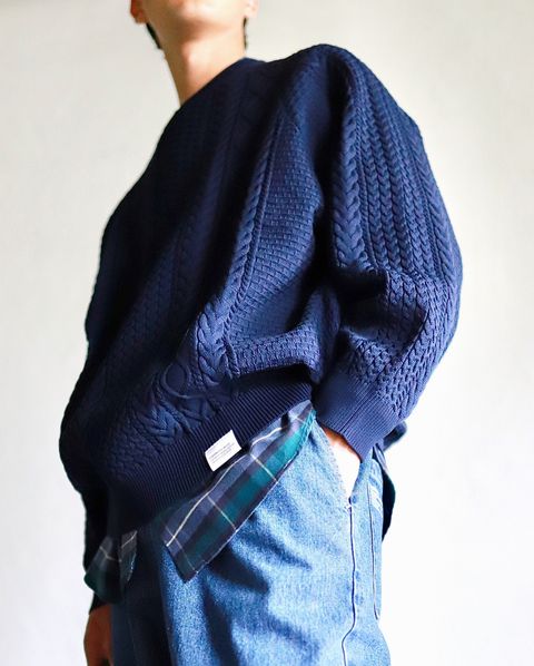 FreshService新作FISHERMAN TECH SWEATER"NAVY"スタイル