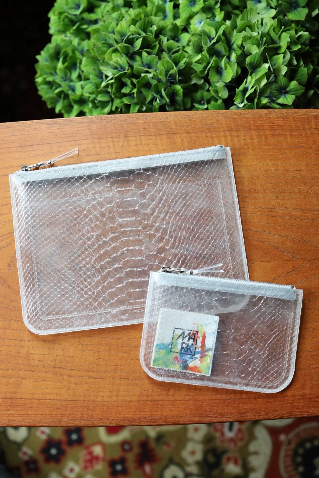 コムデギャルソン 財布 SNAKE TRANSPARENT ZIP POUCH(大)(8Z-T510-051)☆12月再入荷致します！