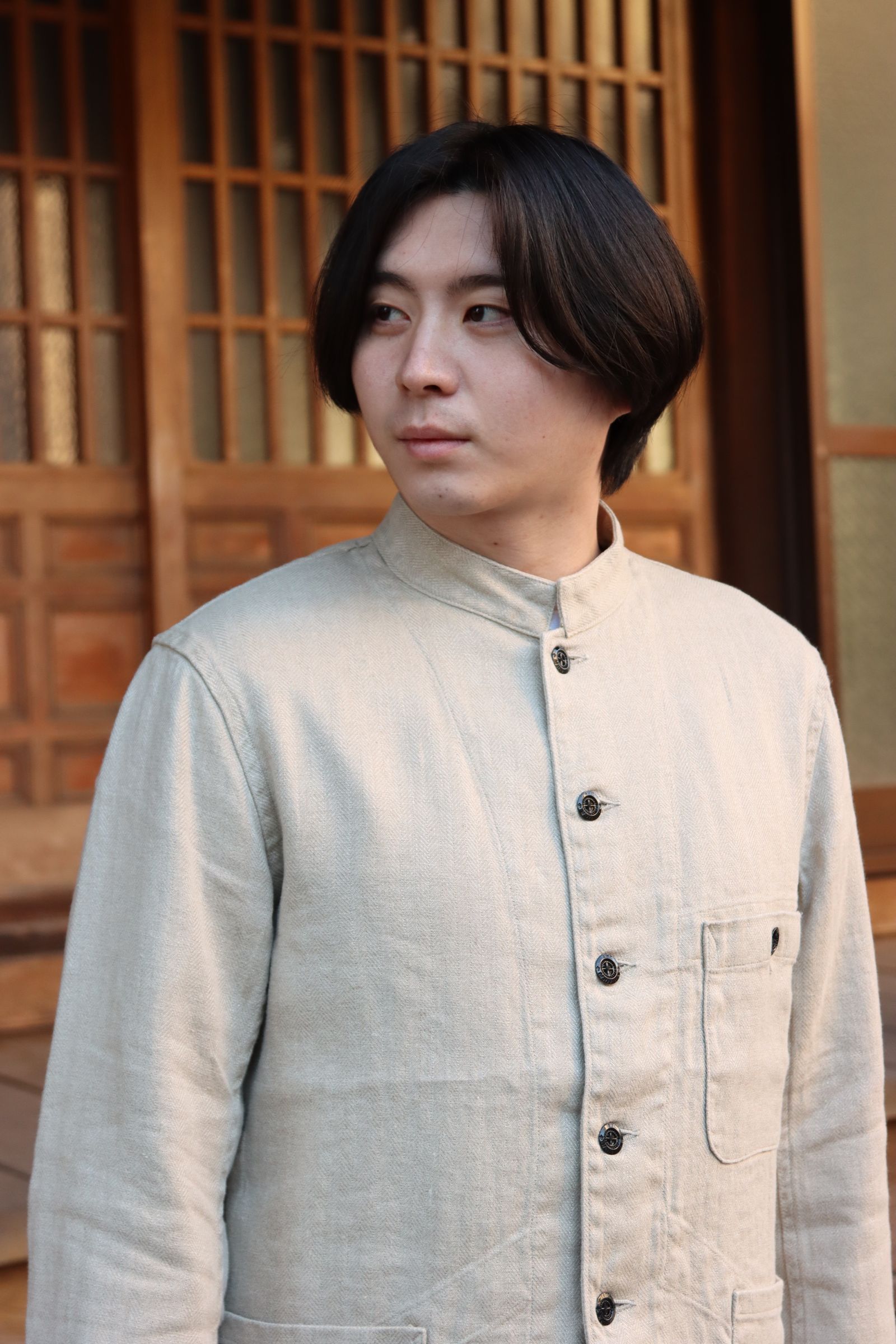 Ets.MATERIAUX 22SS French work jacket"OFF WHITE"style