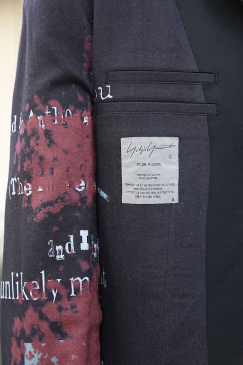 Yohji Yamamoto pour Homme 2020AW K-メッセージ刺繍ジャケットstyle.2020.9.9.