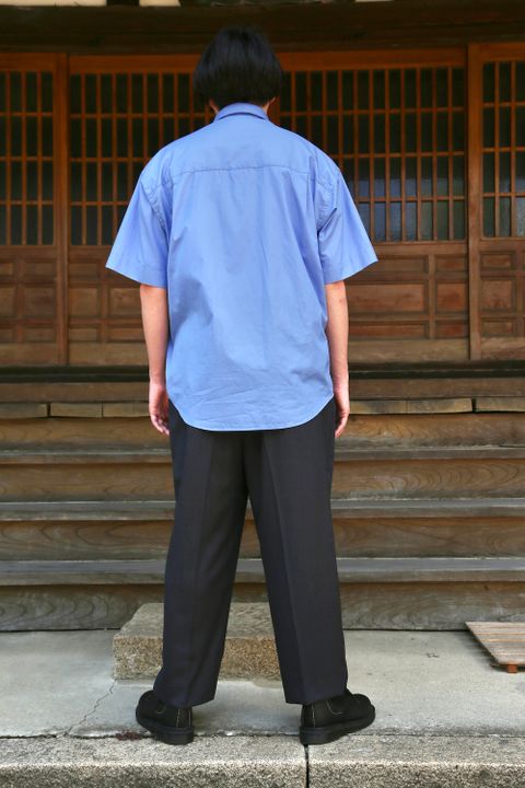 Graphpaper Broad Oversized S/S Regular Collar Shirt(GM212-50625B) style. 2021.5.30