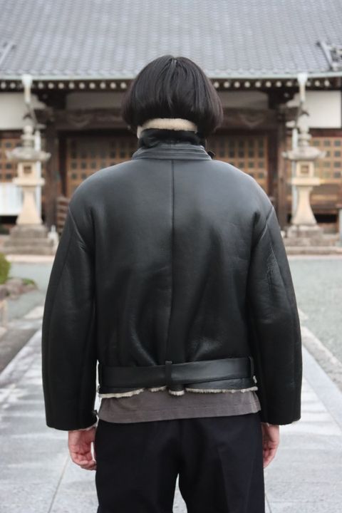 YOKE DETACHABLE COLLAR BOMBER JACKET style.2021.10.17.
