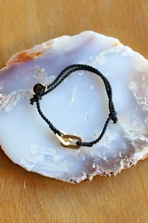 XOLO JEWELRY ショロジュエリー / Connect with Hair Line Link Silk Code Bracelet (XOCB006G)BLACK☆11月15日(土)発売！