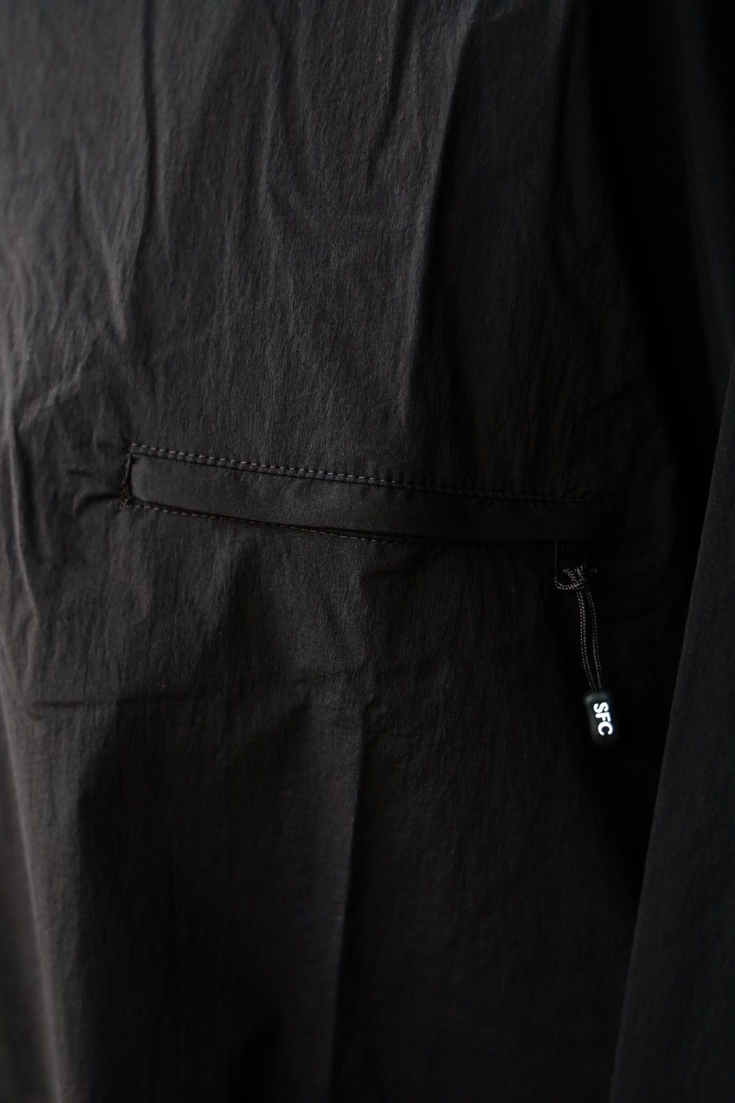 S.F.C 25SS エスエフシー TECH POCKET NYLON LS TEE(SFCSS25S06)Black