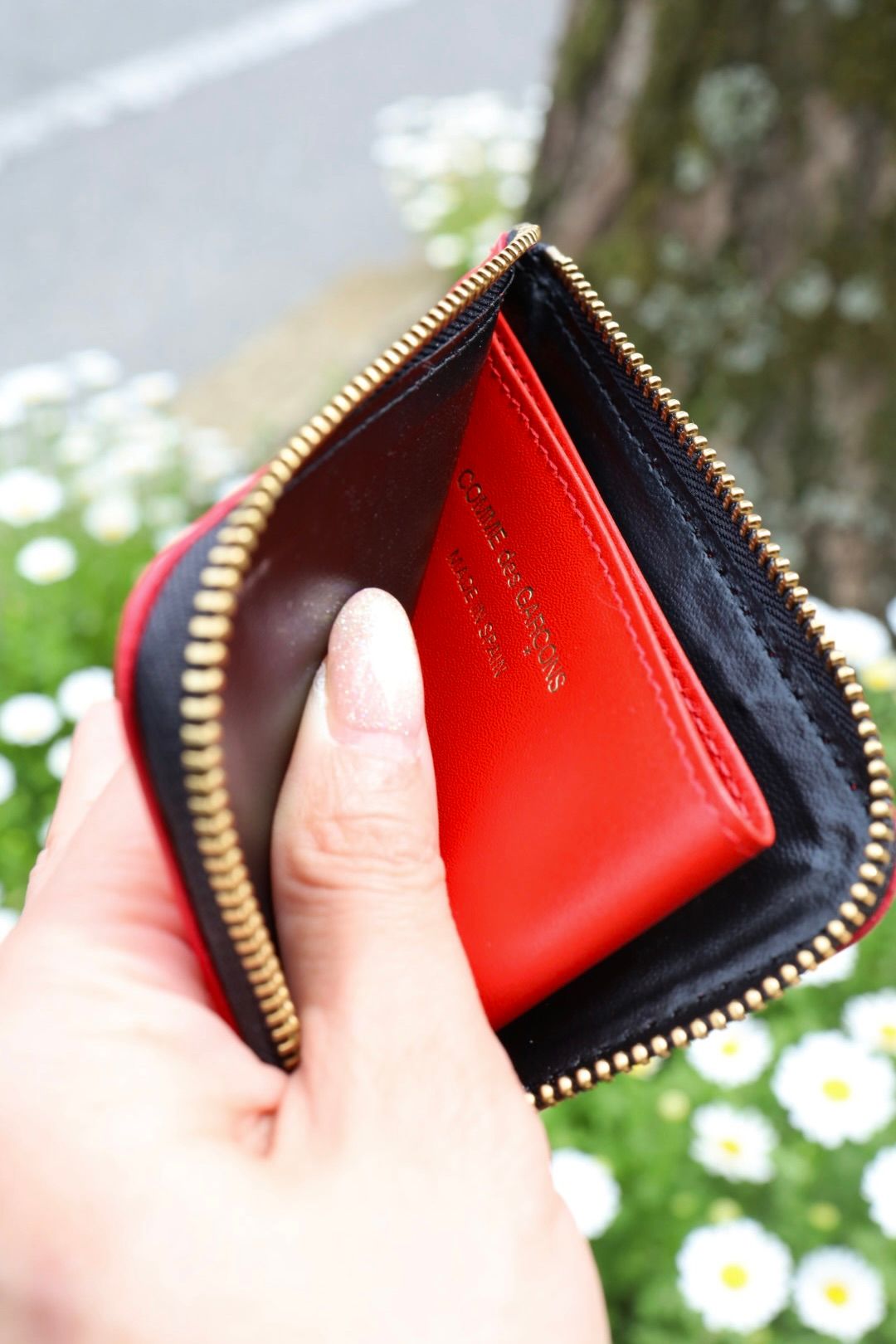 コムデギャルソン 財布 CDG Wallet Huge Logo (8Z-T031-051-2) RED