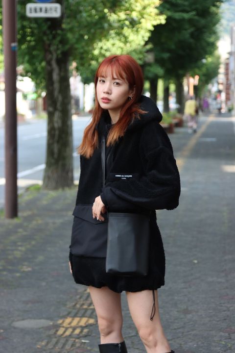 COMME des GARCONS HOMME 22AW 新作ボアフリースハーフジップパーカstyle.2022.10.3