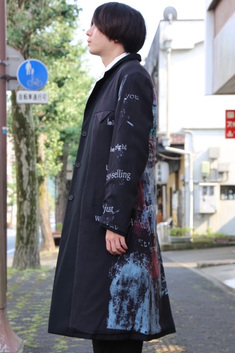Yohji Yamamoto pour Homme 2020AW K-メッセージ刺繍ジャケットstyle.2020.9.9.