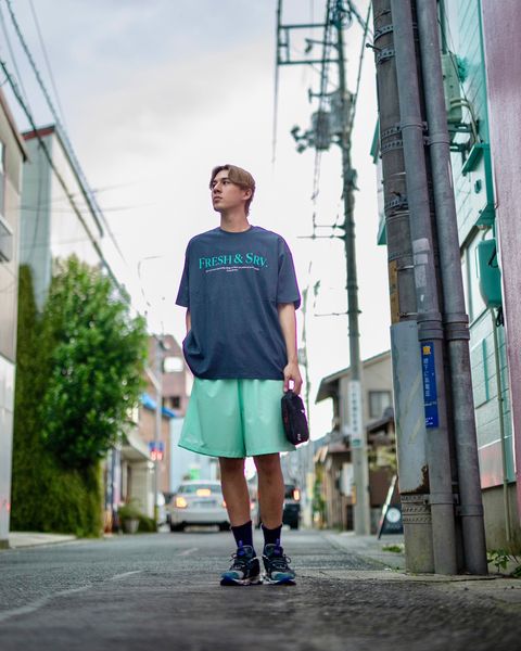 FreshService 新作CORPORATE PRINTED S/S TEE ‘‘FRESH&SRV’’(NAVY) style 2024.7.19
