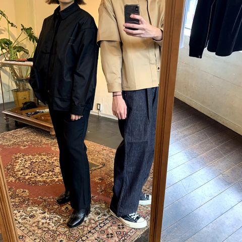 JieDa2020AW T/C FLAP SHIRT "BEIGE"(Jie-20W-SH07-B) style.2020.7.24