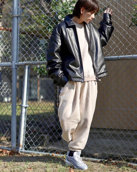SEDAN ALL-PURPOSE セダンオールパーパス FW23 Synthetic Leather Sports Jacketスタイル