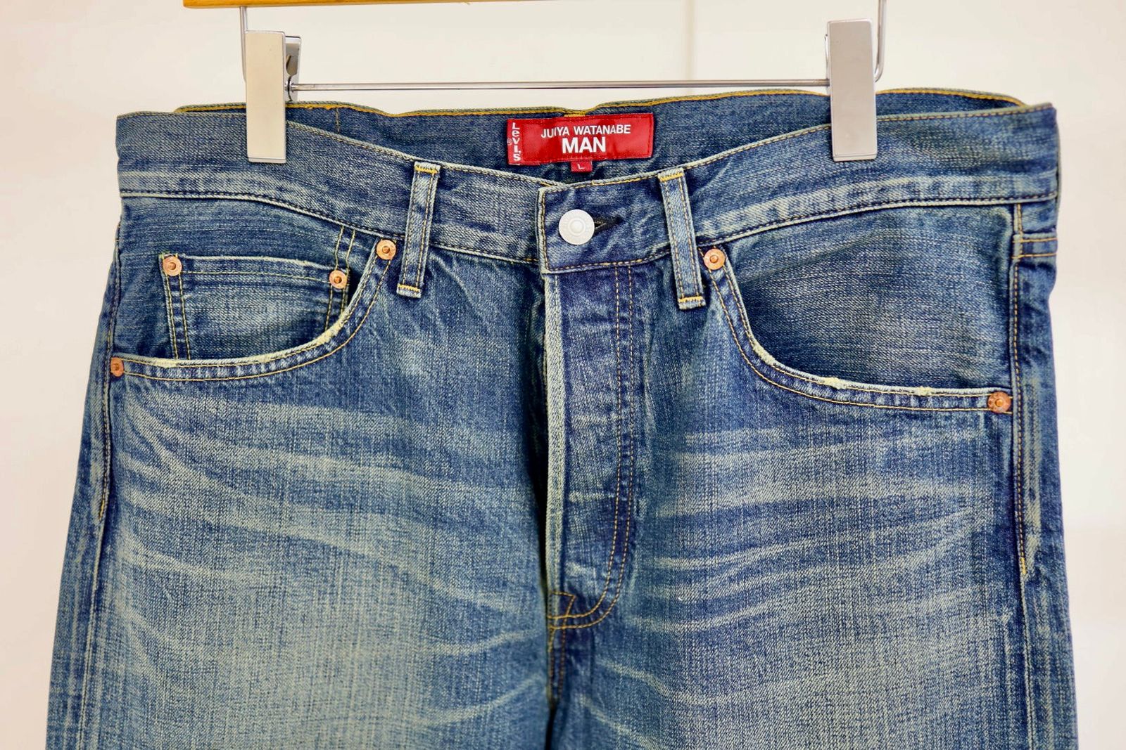 アイジュンヤワタナベマン 25AW リーバイスWネーム 綿セルビッチデニム製品加工デニムパンツ(WP-P216-051)☆11月1日(土)発売!