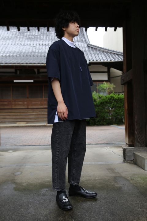 COMME des GARCONS HOMME HOMMEエステルナイロンツイルポケット半袖シャツ(HG-T020-051) style. 2021.05.17.