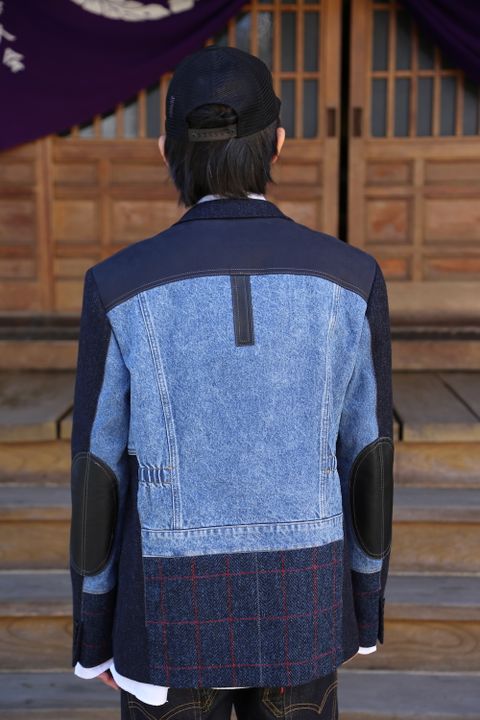 JUNYA WATANABE COMME des GARCONS MANウールカシミヤツイード×綿デニム×綿ウィップコード Style.2020.9.22.