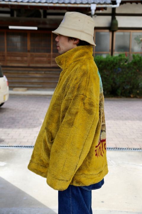 doublet HAND-PAINTED FUR JACKET"YELLOW"Style.2020.12.20.