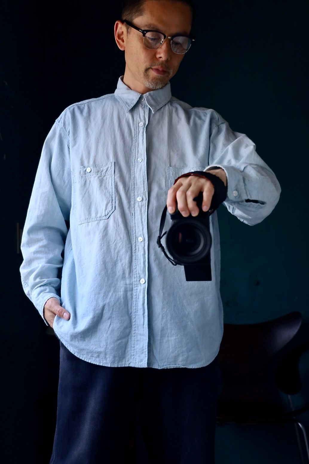 アプレッセ 2025 STYLE2 Vintage Chambray Shirts(25AAP-02-04)BLEACH☆6月28日(土)発売！