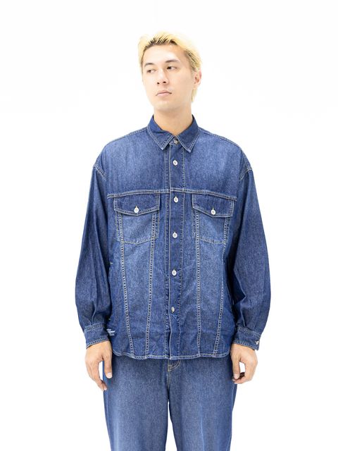 フレッシュサービス 26AW N/C TECH DENIM TRUCKER SHIRT(FSC263-50043)DARK WASH☆9月5日(土)新作発売！