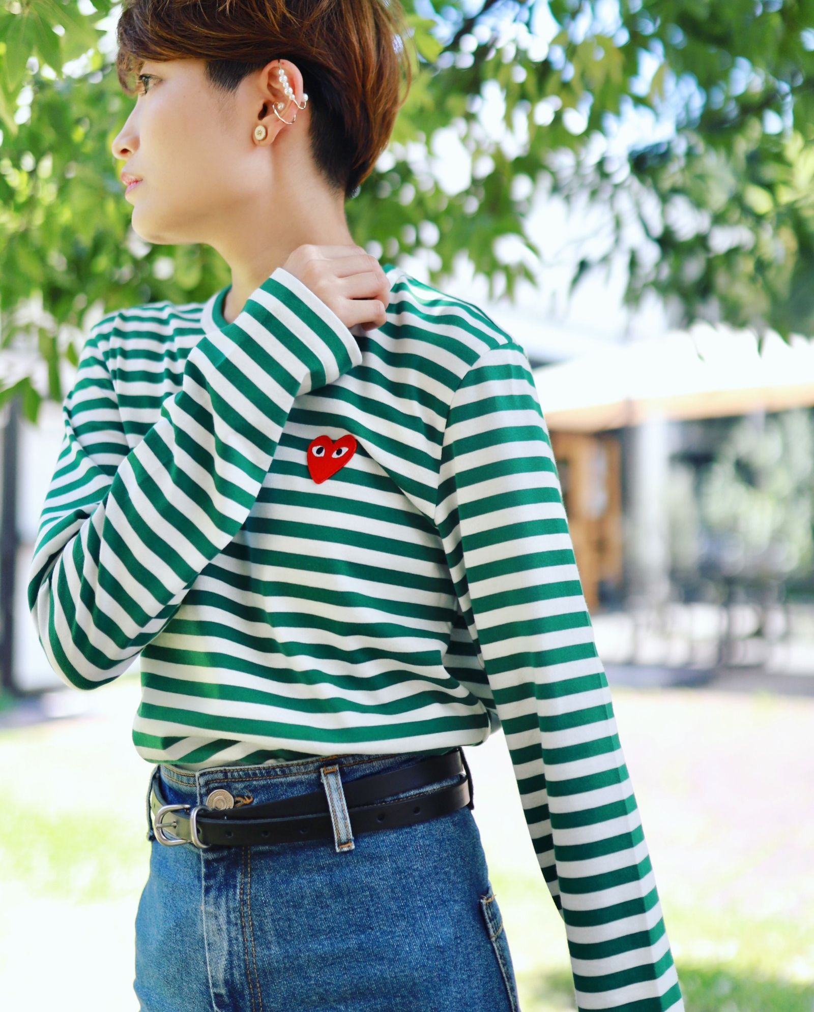 PLAY COMME des GARCONSおすすめボーダーTシャツstyle.2023.8.1
