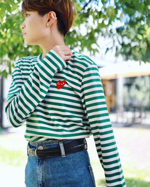 PLAY COMME des GARCONSおすすめボーダーTシャツstyle.2023.8.1