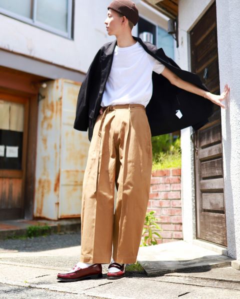 blurhms ブラームス 23FW Belted Chinosスタイル