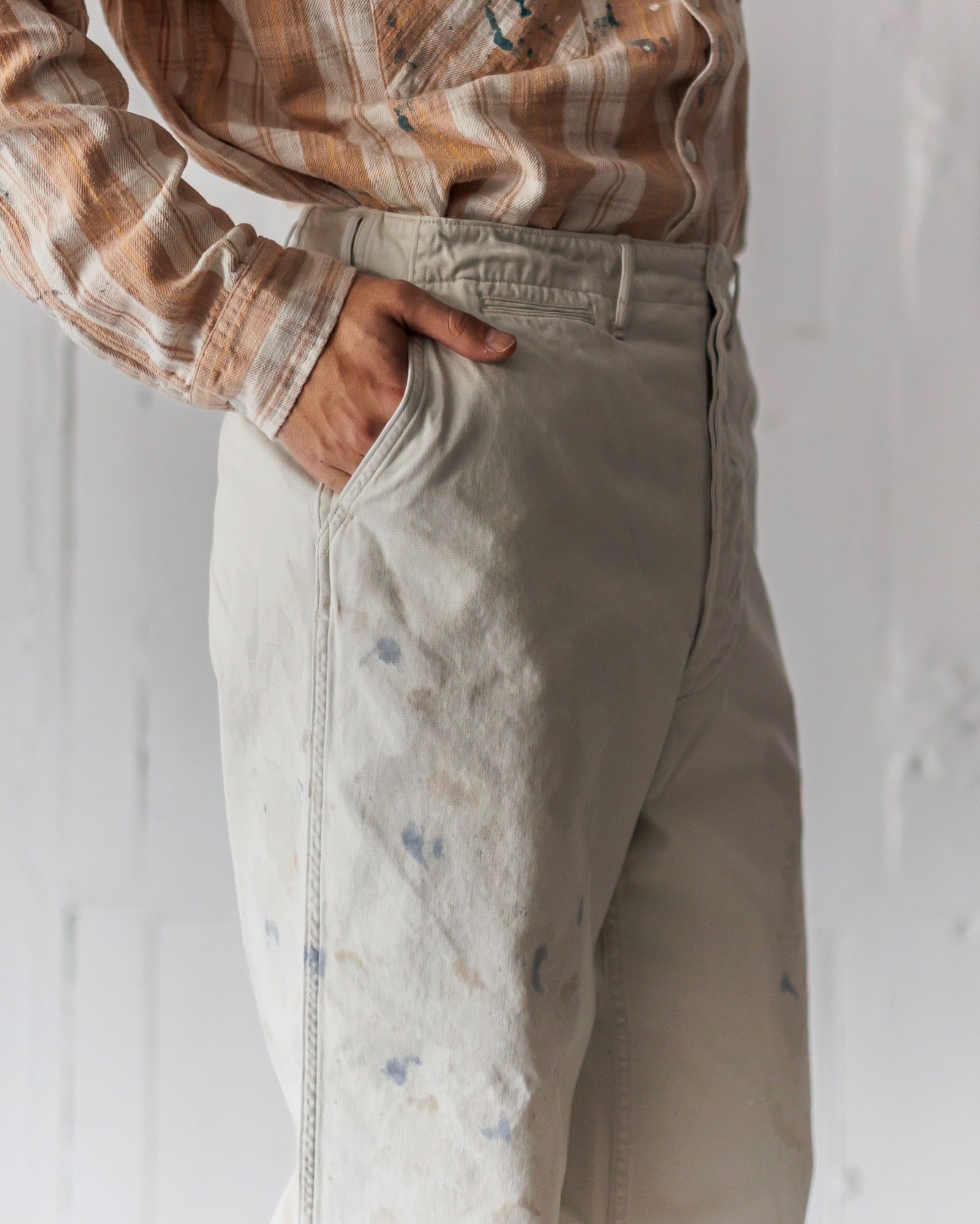 BOW WOW バウワウ パンツ STAINED WORK TROUSERS(BW251-SWT)O.BEIGE AGING