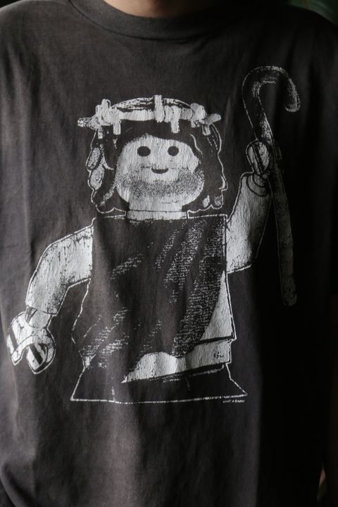 ©︎SAINT M×××××× T-SHIRT BLOCK(SM-A21-0000-001)BLACK style.2021.7.9