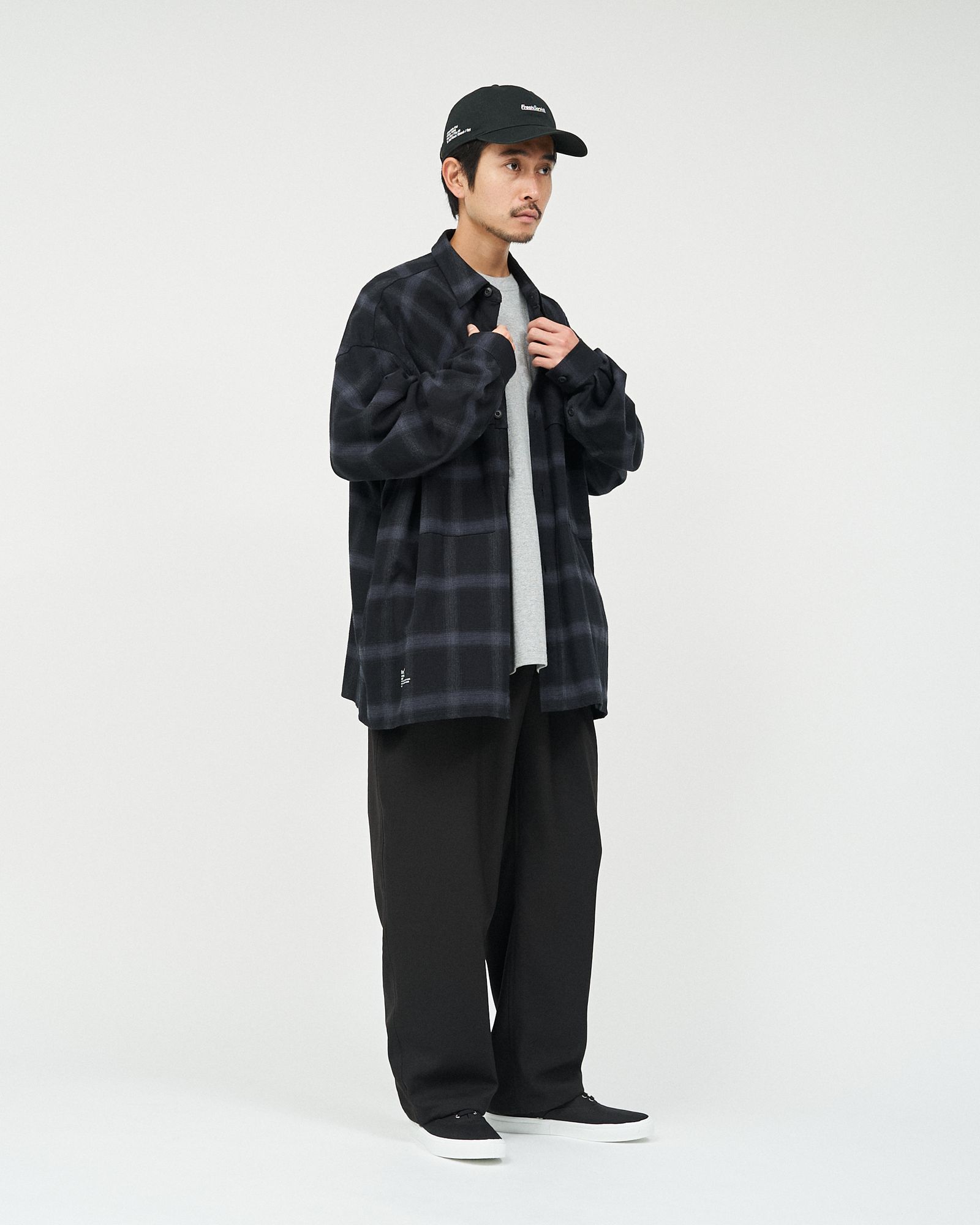 フレッシュサービス FLANNEL CHECK OVER YOKE SHIRT (FSC253-50129)DARK NAVY★10月4日(土)発売！