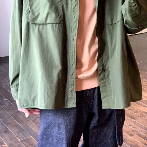 Graphpaper Garment Dyed Poplin Fatigue Shirt style.2022.6.23.