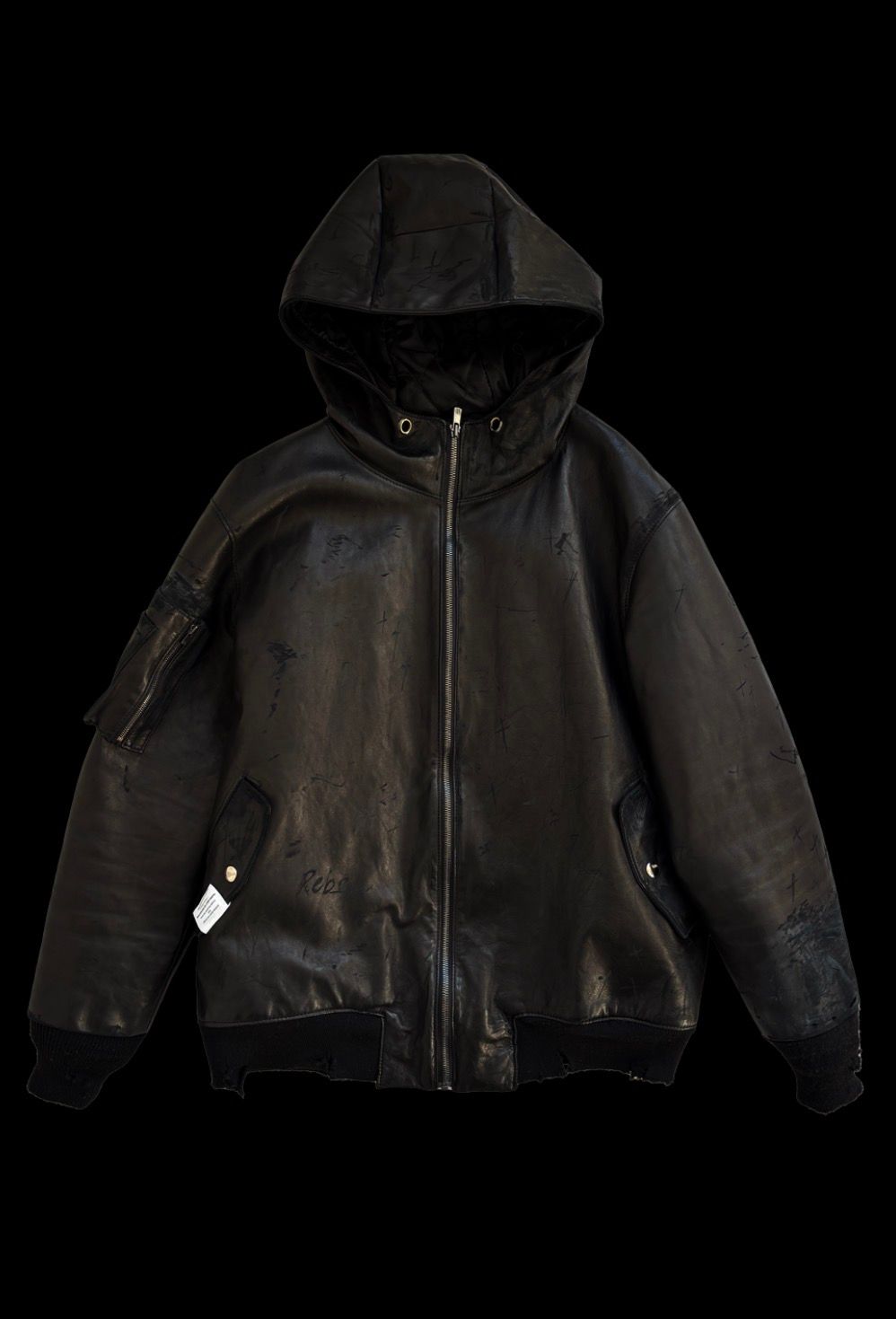 トーキングアバウト ジ アブストラクション 25AW DAMAGE LEATHER PARKA (2526AW-J-007)BLACK☆新作発売！