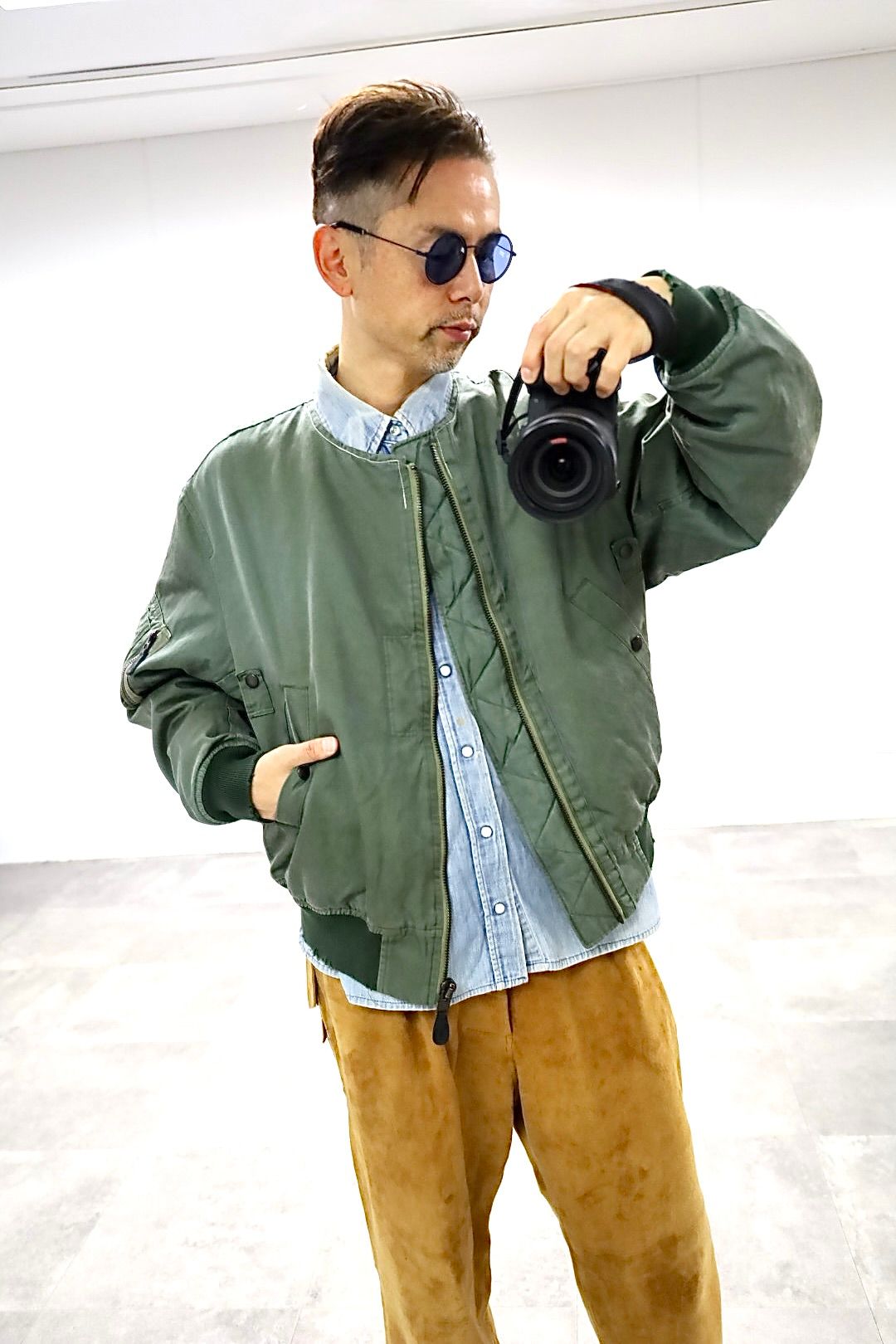 アプレッセ 2025 STYLE2 Vintage Silk Flight Custom Jacket(25AAP-01-28)SAGE☆10月25日(土)発売!