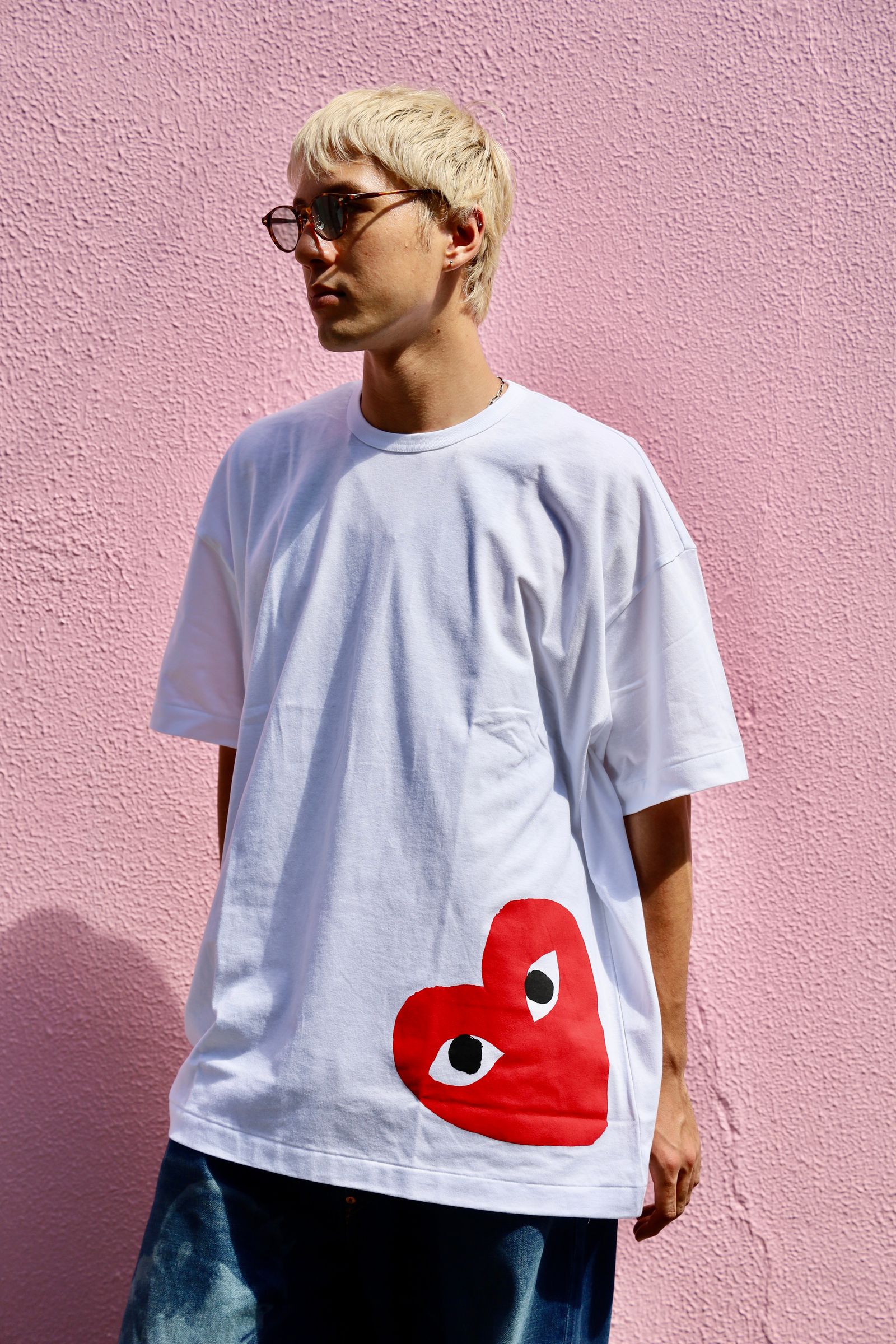 年末のプロモーション特価！ PLAY COMME 新作発売 オーバーサイズロゴTシャツ GARCONS des トップス