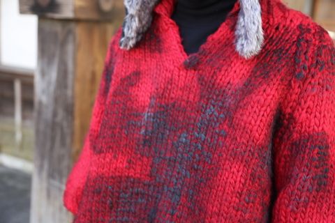 Yohji Yamamoto 朝倉ぺイント手編タートルCニット style 2020.12.16.