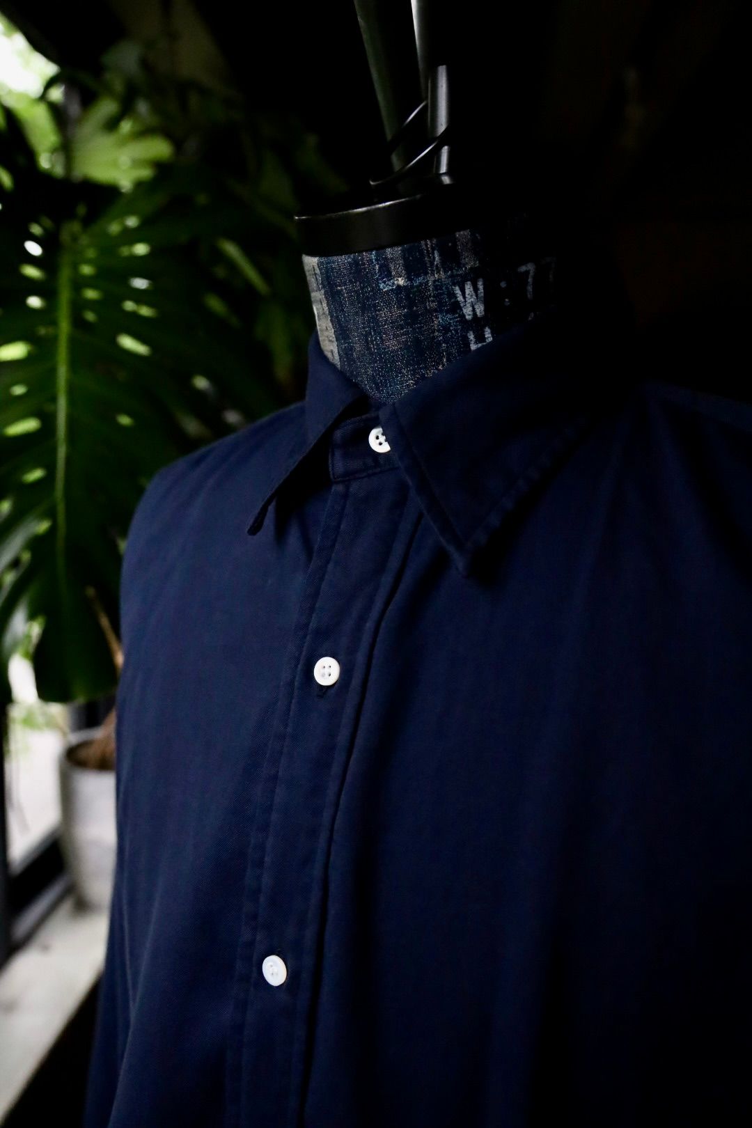 Double Weave Twill Regular Collar Shirt(24AAP-02-07H)NAVY