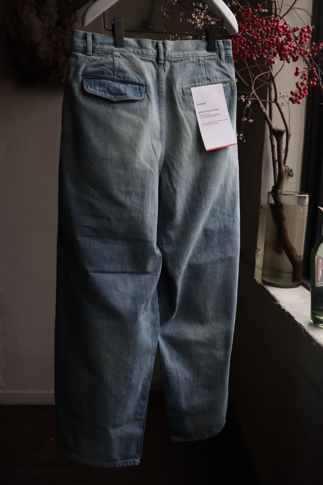 Graphpaper - グラフペーパー24SS Selvage Denim Two Tuck Pants
