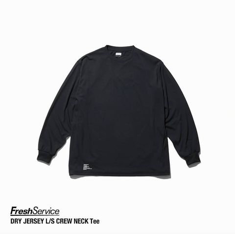 フレッシュサービス DRY JERSEY L/S CREW NECK TEE(FSC253-70084B)BLACK★7月26日(土)発売！