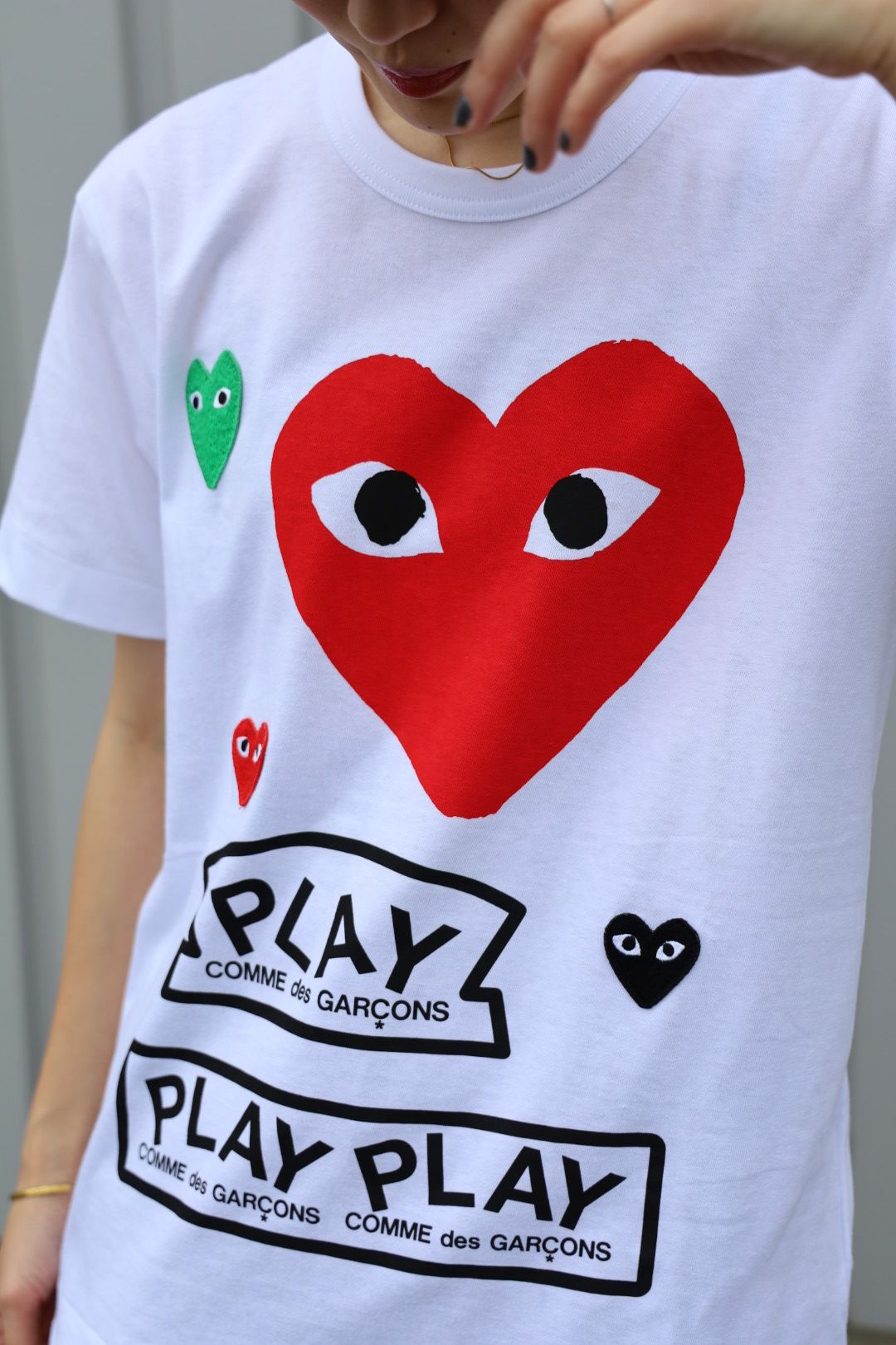 PLAY コムデギャルソン tシャツ PLAY COMME des GARCONS - PLAYプレイコムデギャルソン レッド