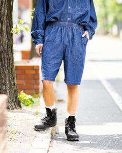 フレッシュサービス LIGHT DENIM EASY SHORTS (FSC252-40047)DARK FADE