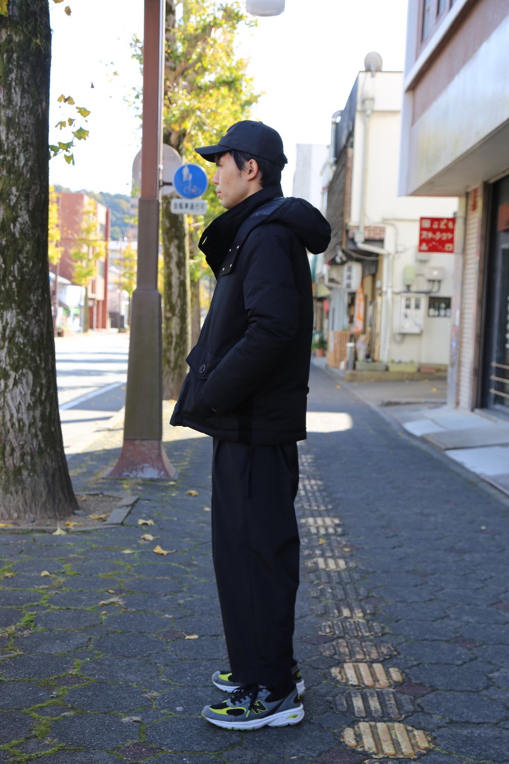 COMME des GARCONS HOMME 綿ナイロンウェザー×綿コーデュロイブルゾン"BLACK"Style.2020.11.21.