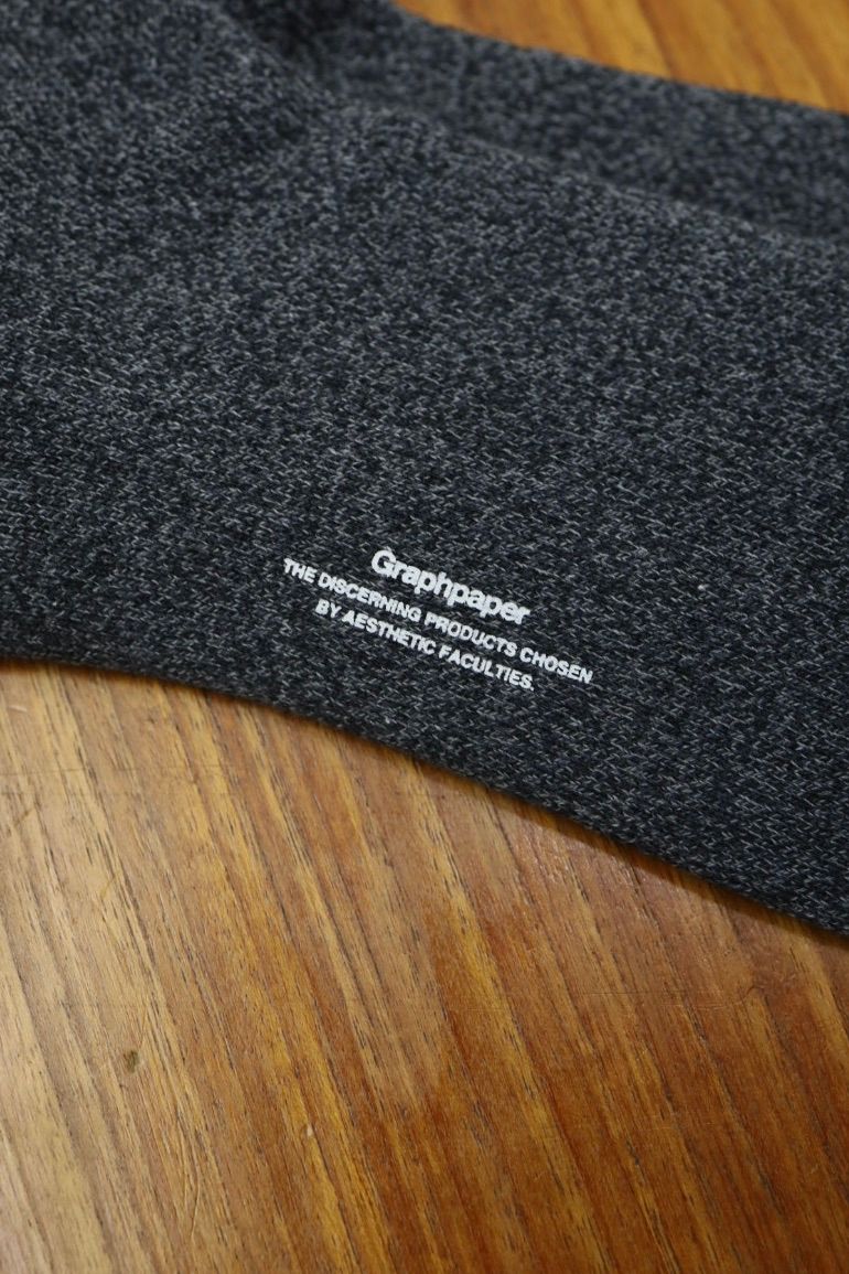 グラフペーパー 26SS 3-Pack Melange Socks(GU261-90289) CHARCOAL ☆1月31日(土)発売！