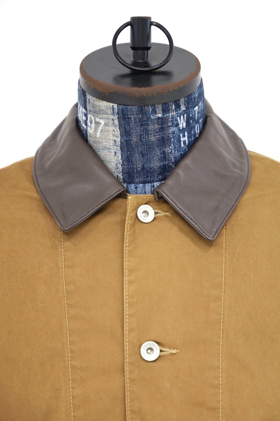 フレッシュサービス 26AW COTTON CANVAS LEATHER COLLAR WORK JACKET(FSC263-30032)CAMEL☆9月5日(土)新作発売！
