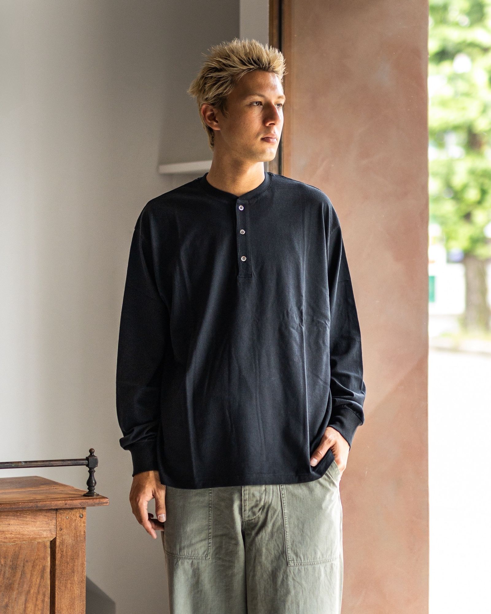 A.PRESSE セットアップ SIZE 3 アプレッセ A.PRESSE(アプレッセ) / Silk Cotton Open Collar L/S Shirt