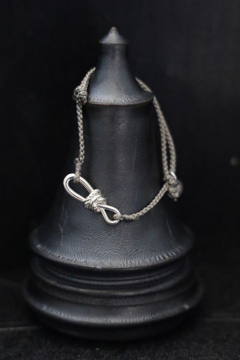 XOLO JEWELRY ショロジュエリー / Twisted Rope Link Silk Code Bracelet (GRAY)