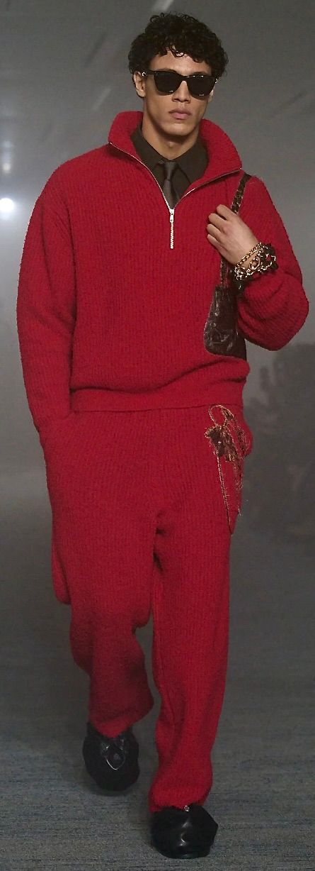 doublet ダブレット26AW TROMPE L’OEIL EMBROIDERY HALF ZIP KNIT (26AW56KN229)RED☆8月15日(土)発売！