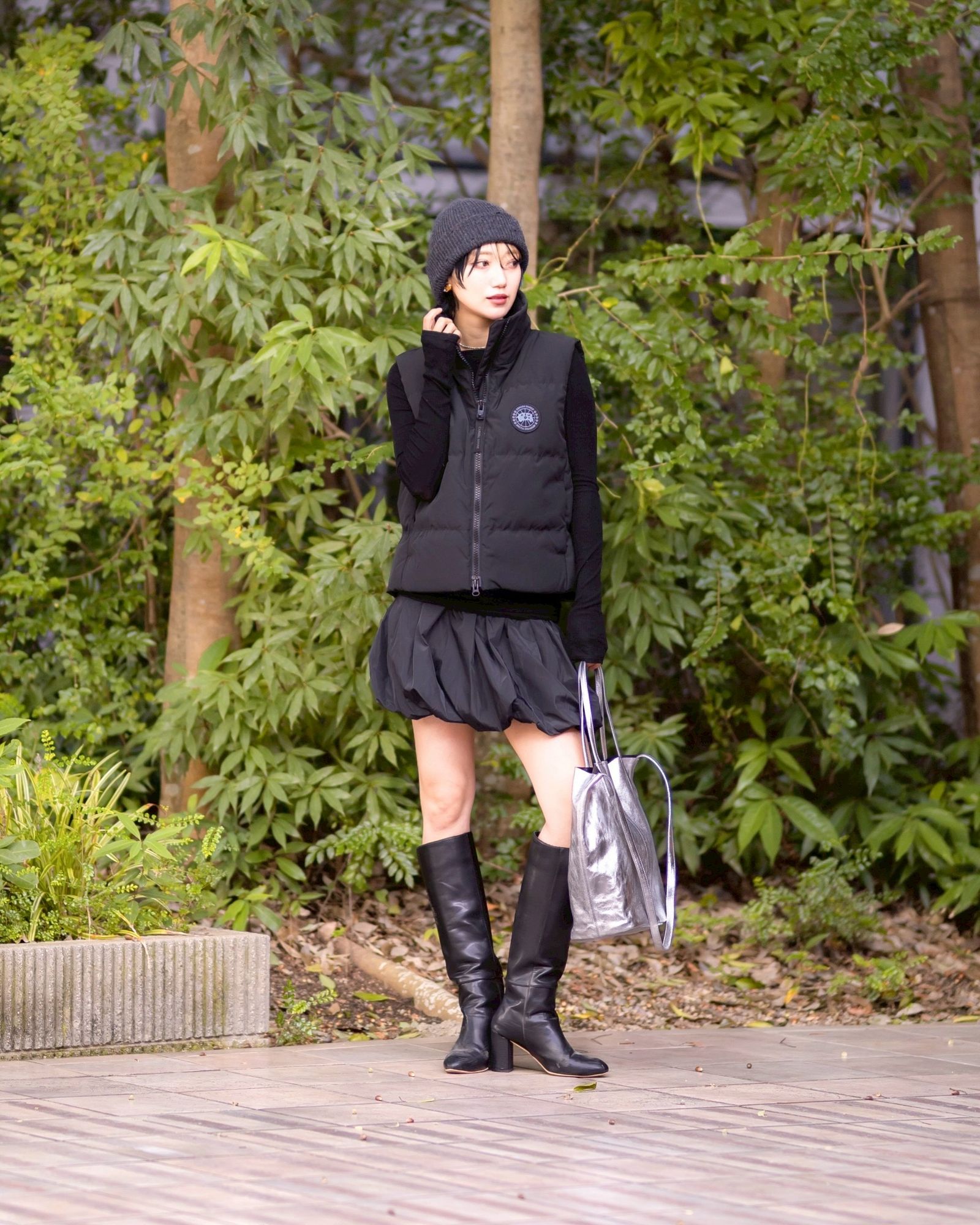 カナダグース レディース Grandview Cropped Vest Black Label(2267WB)Black☆新作発売！