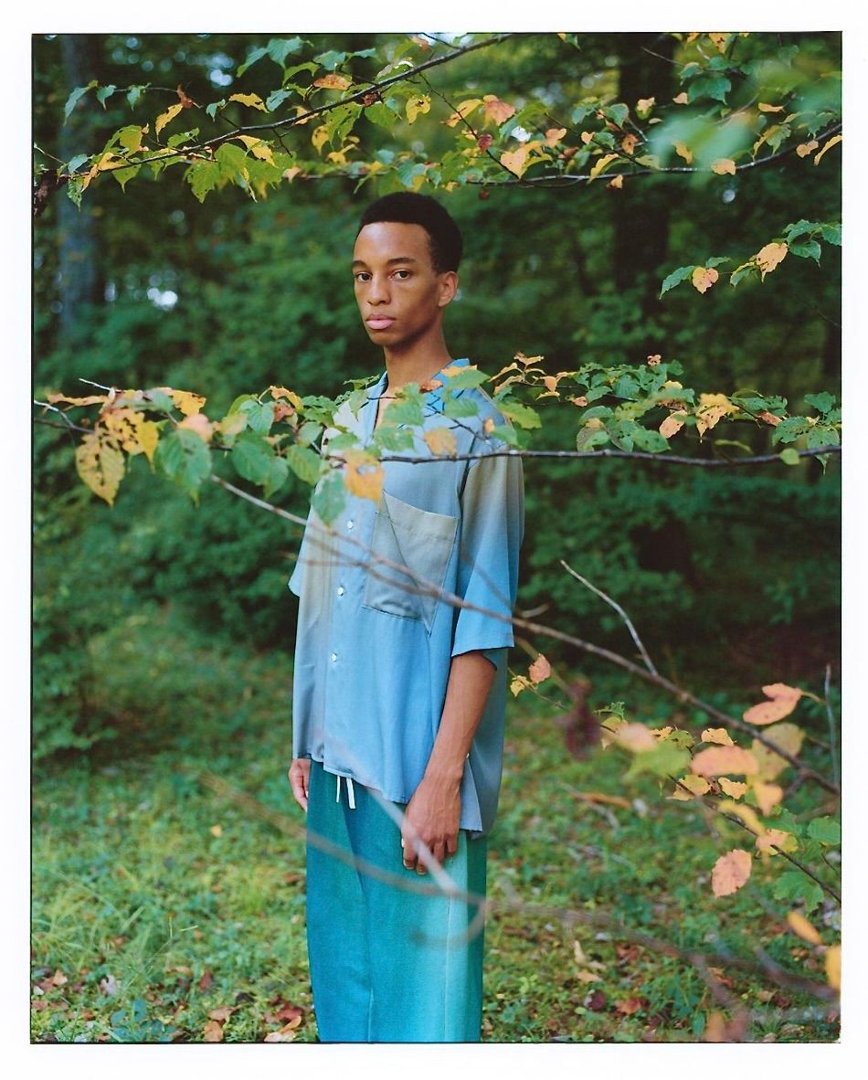 ヨーク23SSシャツ PRINTED OPEN COLLAR SHIRT(YK23SS0476SH)MIST BLUE☆2月26日発売！