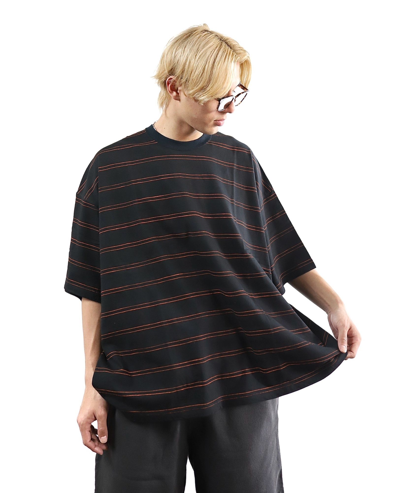 【ANGLAN】24SS★ [AG] Broad Stripe Half Tee 