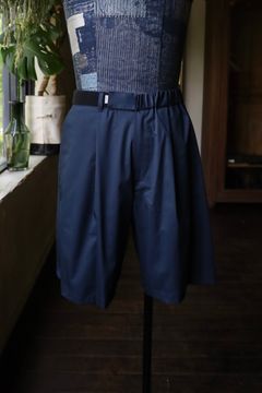 グラフペーパー24SS Solotex Twill Slim Waisted Chef Shorts(GM241-40299B)NAVY☆5月24日(金)再入荷！
